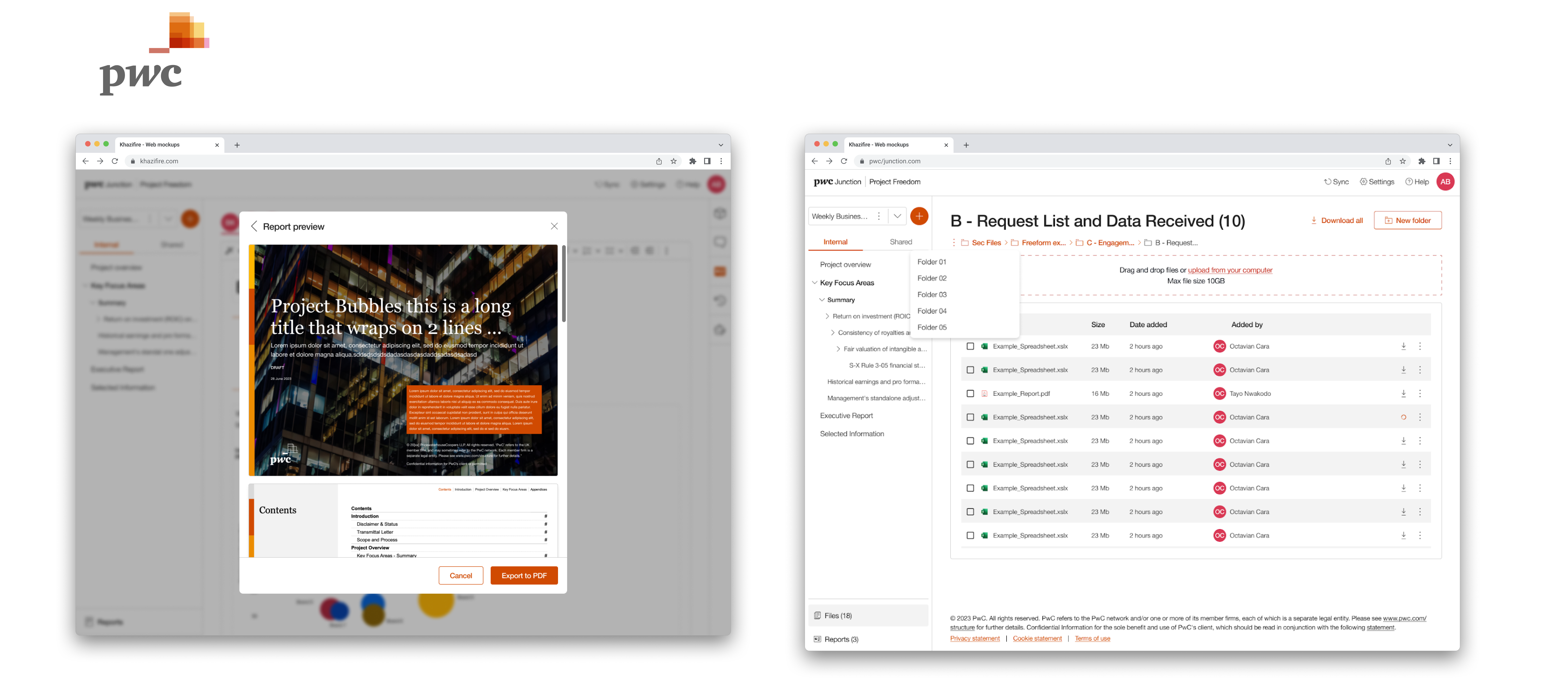PwC Project Screenshot